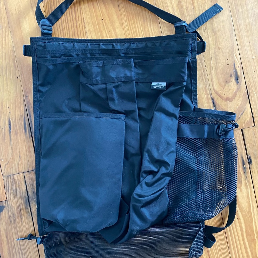 L.L. Bean Black Travel Bag suitcase Car trunk NEW